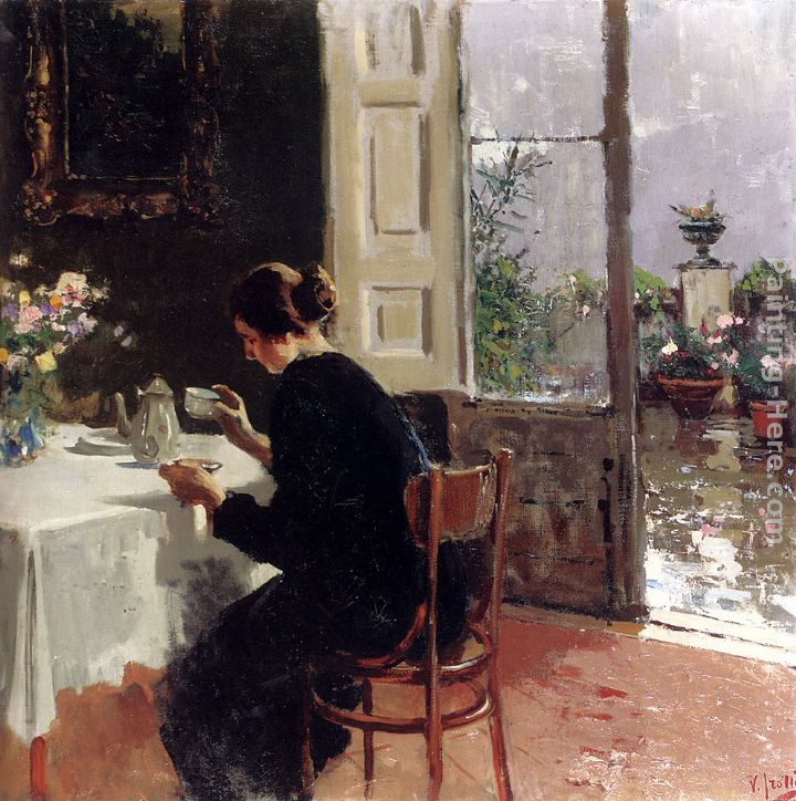 At The Window painting - Vincenzo Irolli At The Window art painting
